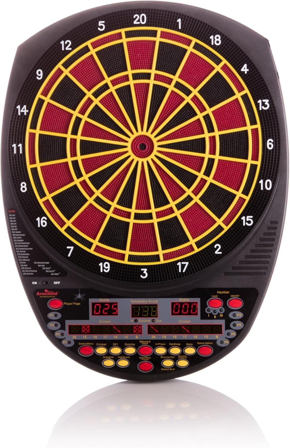 Arachnid 13" Black and Red Electronic Dartboard with LED Display