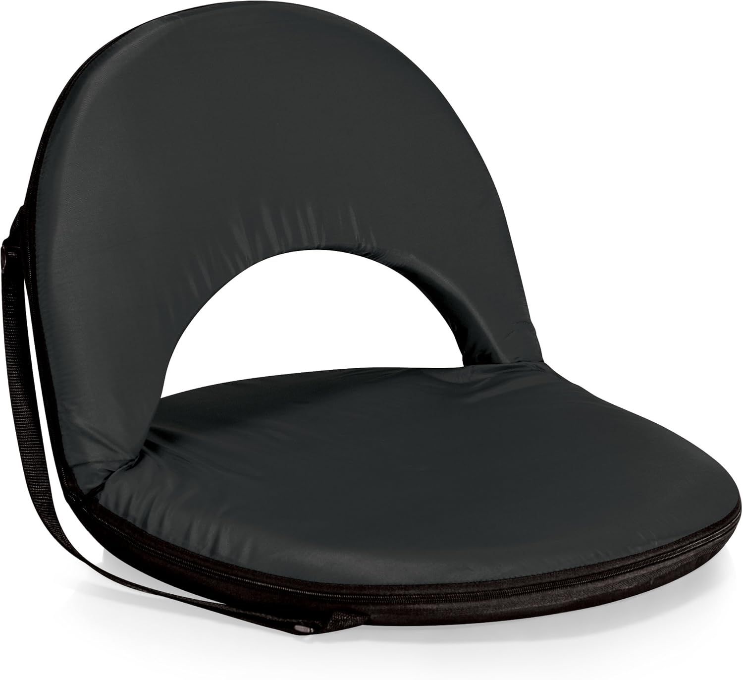 Black Portable Reclining Stadium Seat with Back Support