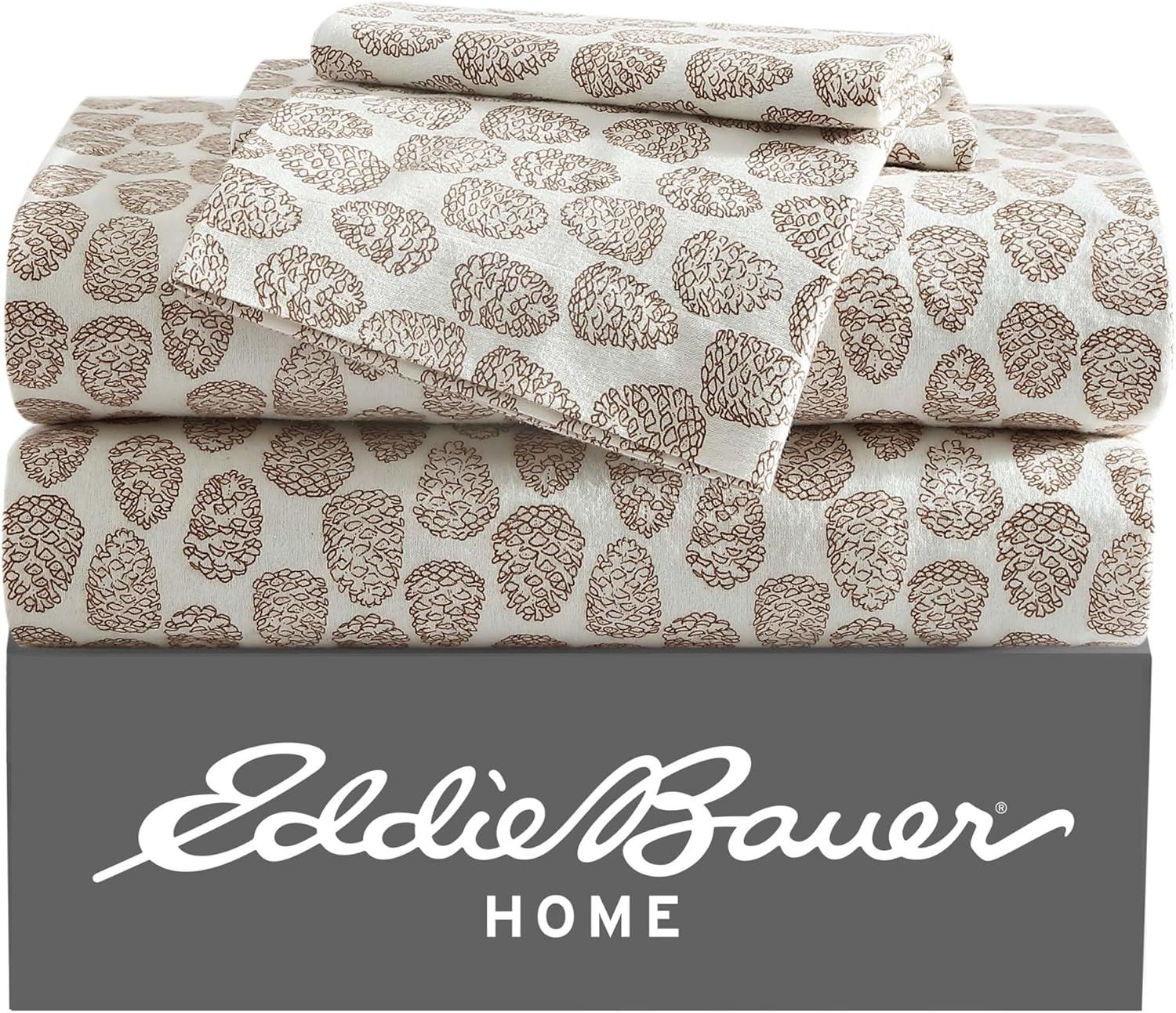 Little Creek Pine 3-Piece Beige Cotton Flannel Twin Sheet Set