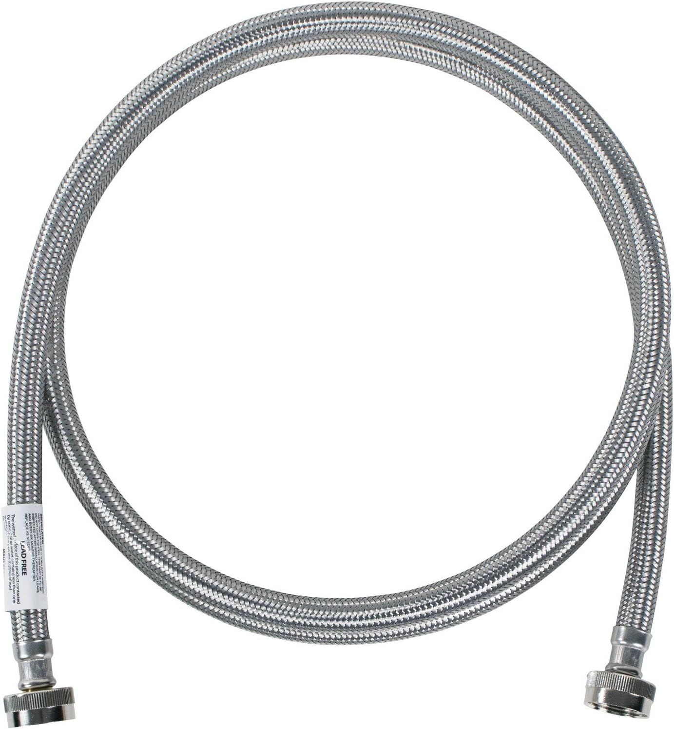 8-Foot Stainless Steel Braided Washing Machine Hose