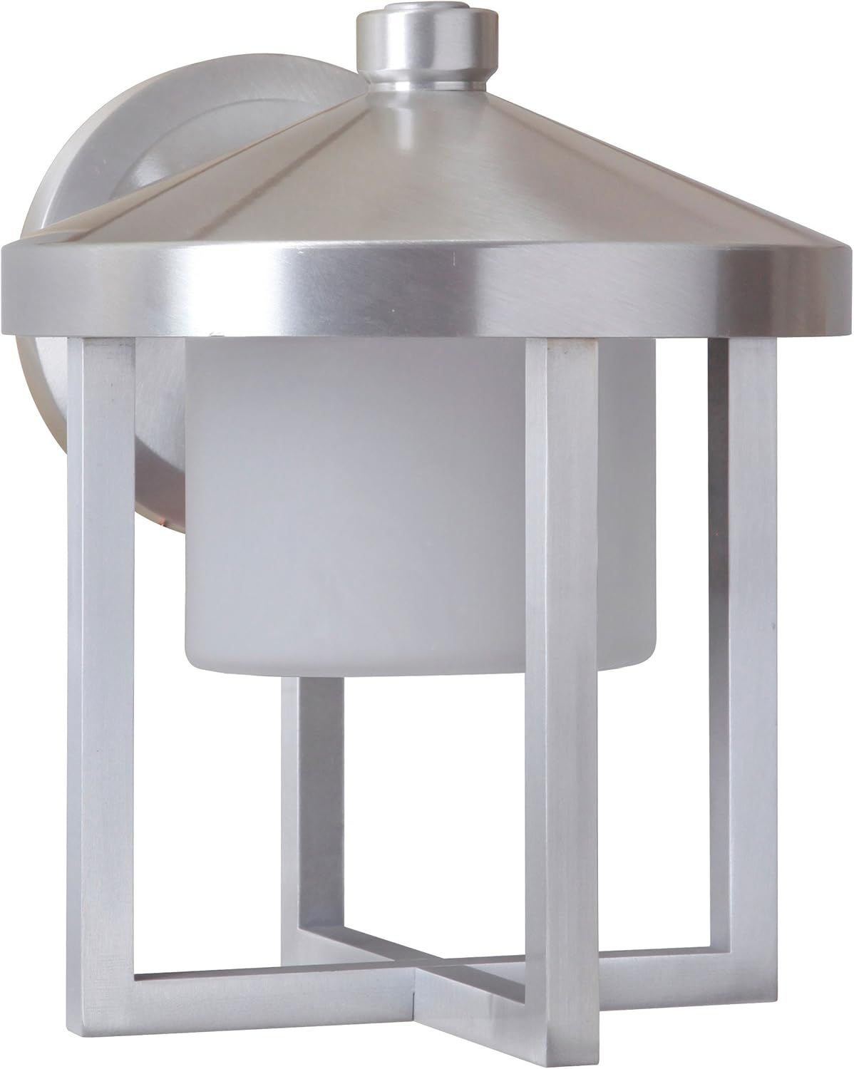 Satin Aluminum 8.75" Dimmable Outdoor LED Wall Lantern