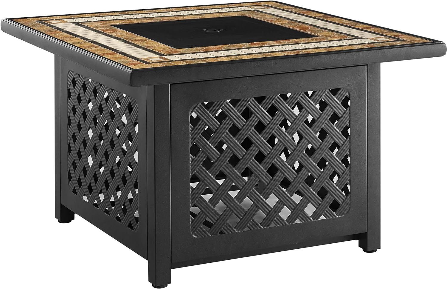 Tucson 46'' Square Stone Top Gas Fire Pit Table