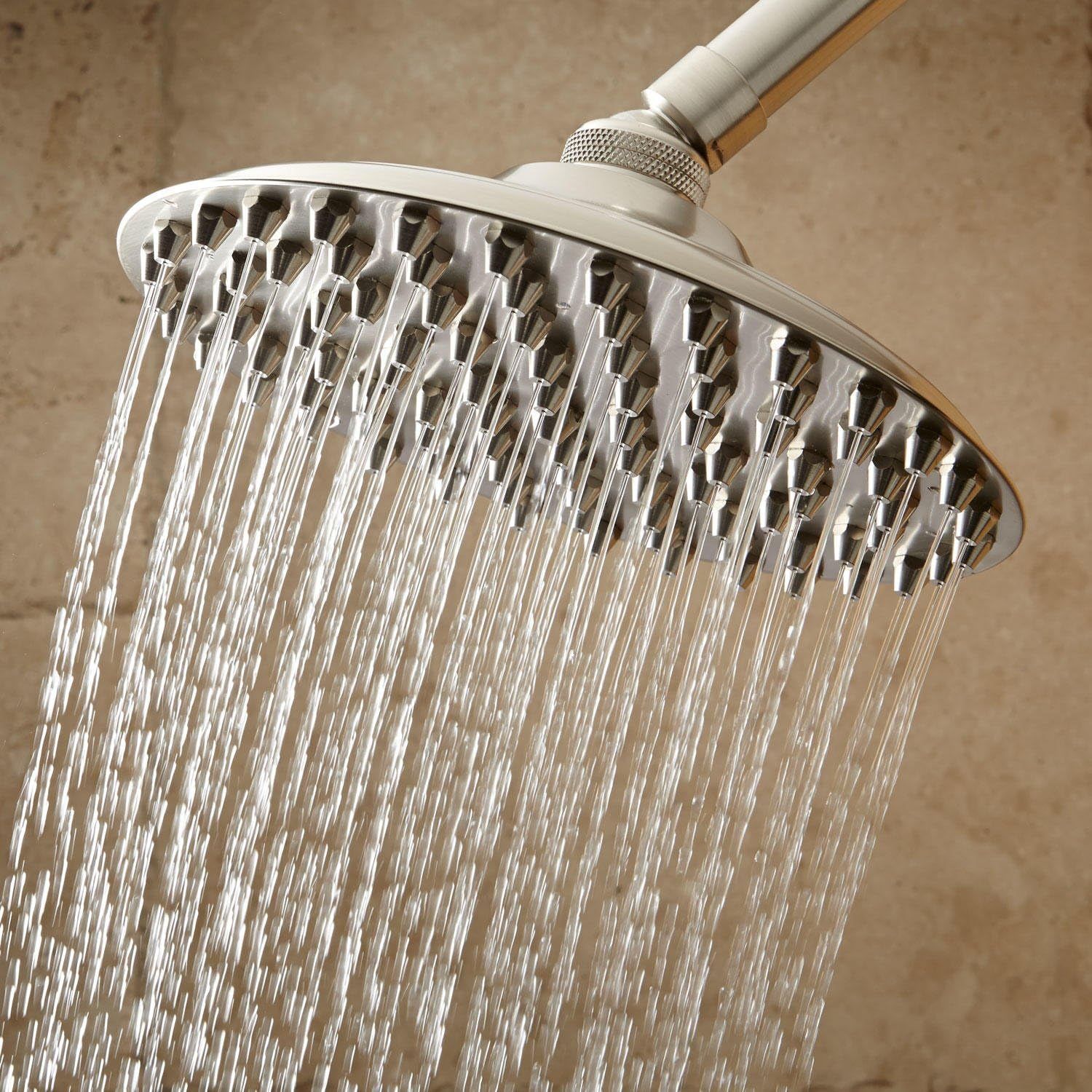 Nickel 8" Round Rain Shower Head with Single Function