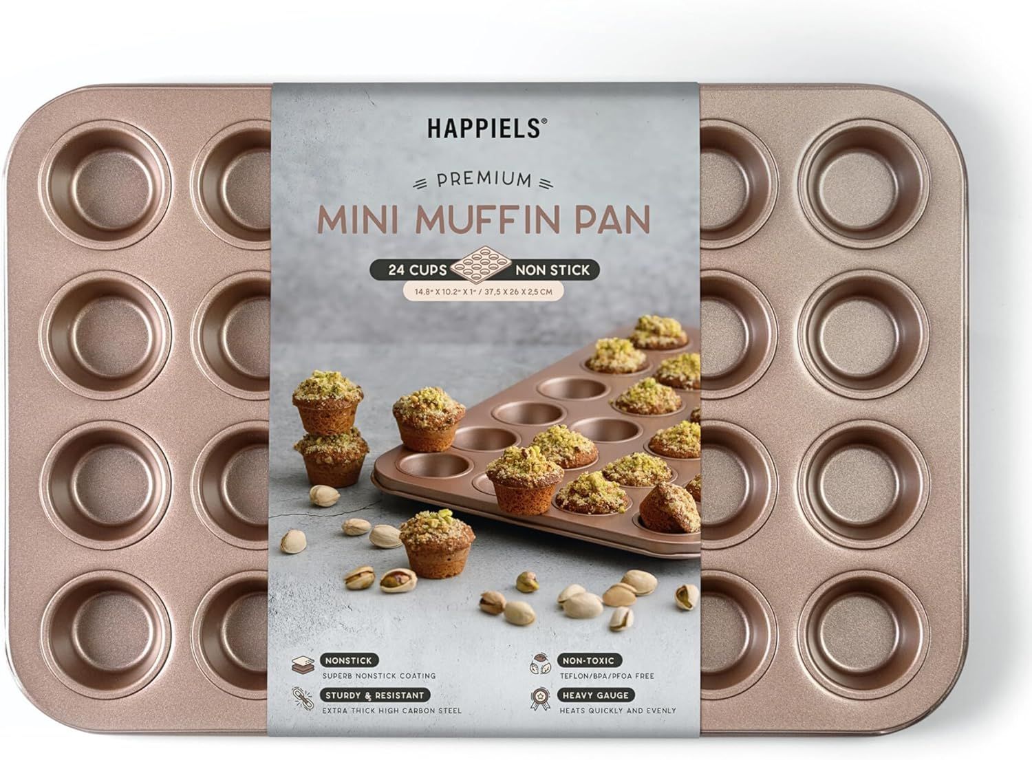 Rose Gold Nonstick 24-Cup Mini Muffin Pan