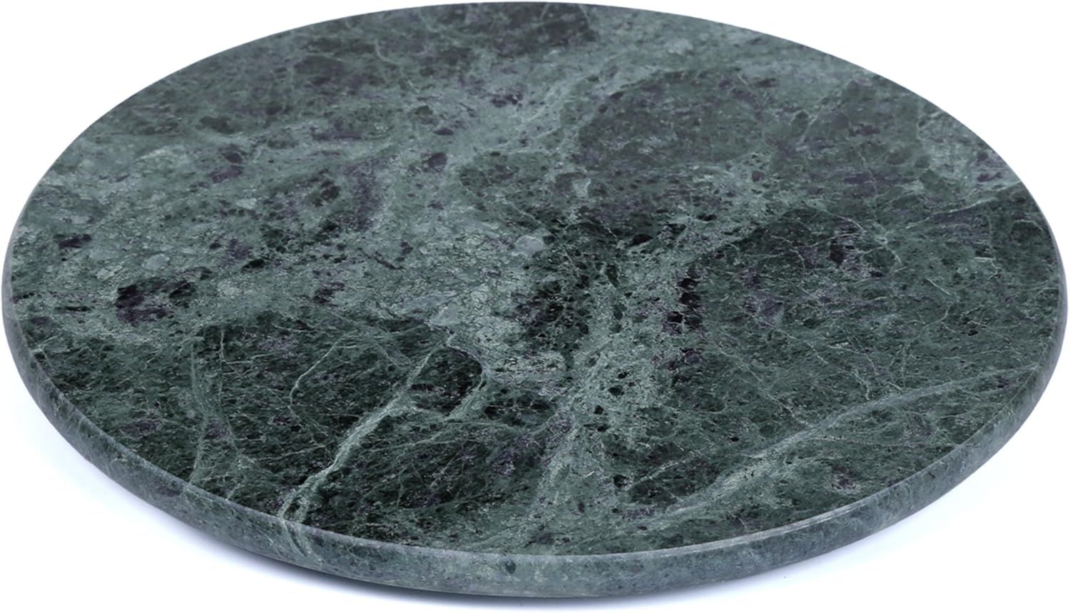 Green Marble Round Trivet and Cheese Board, 8 Inches