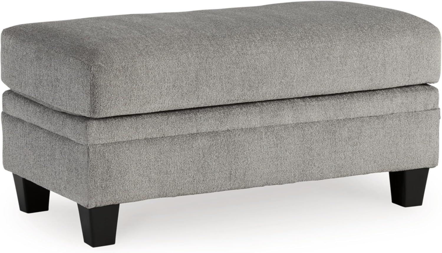 Gray Traditional Storage Pouf Ottoman