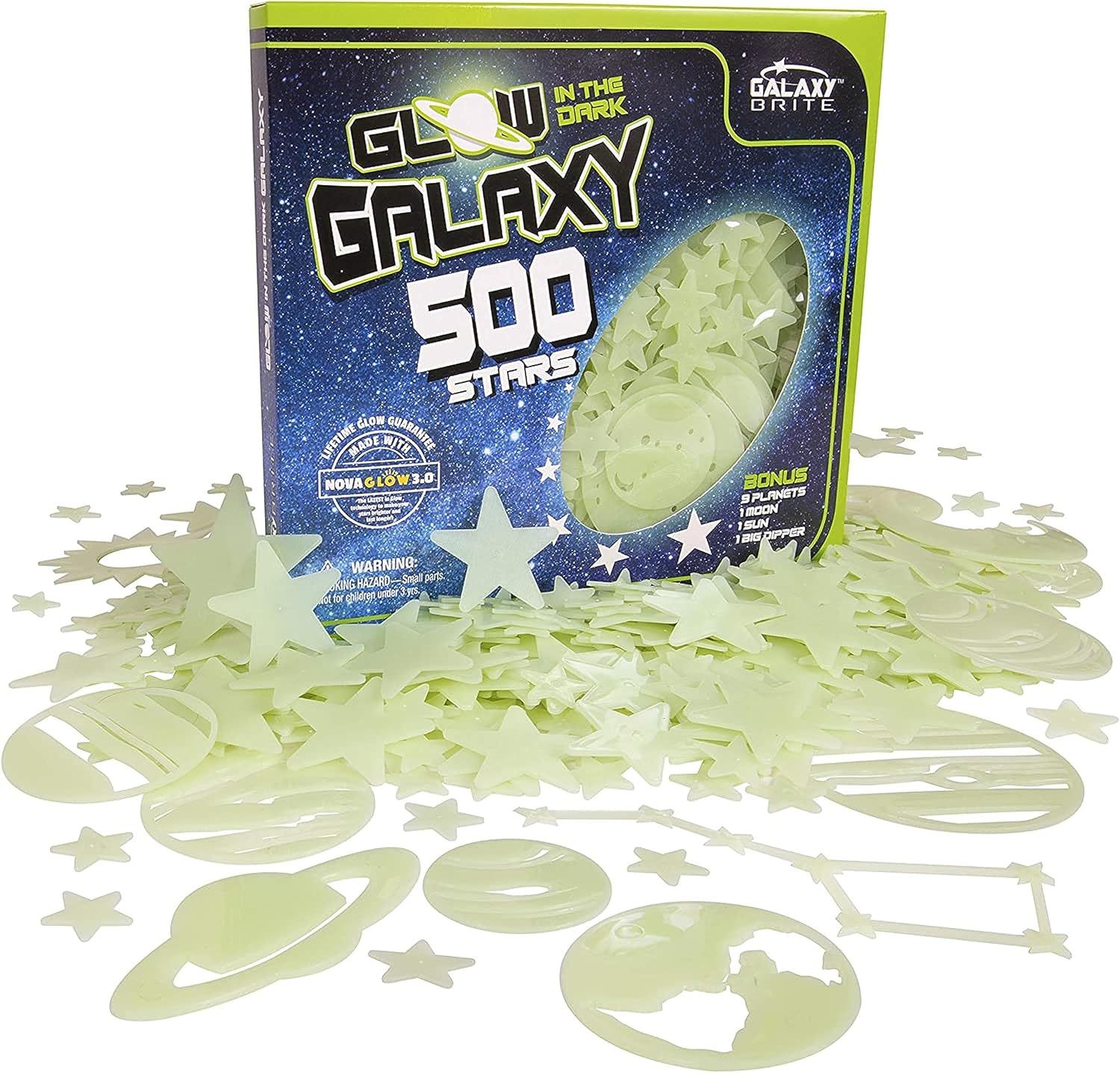 Glow in the Dark Galaxy Stars and Planets Set