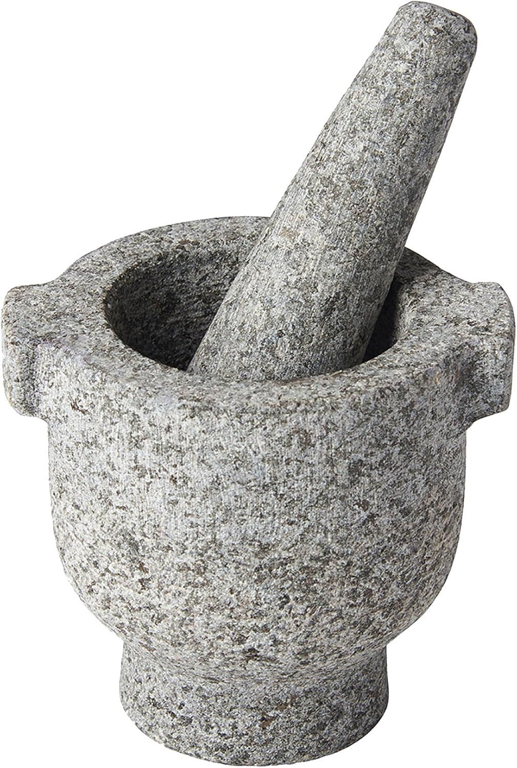 Granite 4-Inch Stone Mortar and Pestle Set