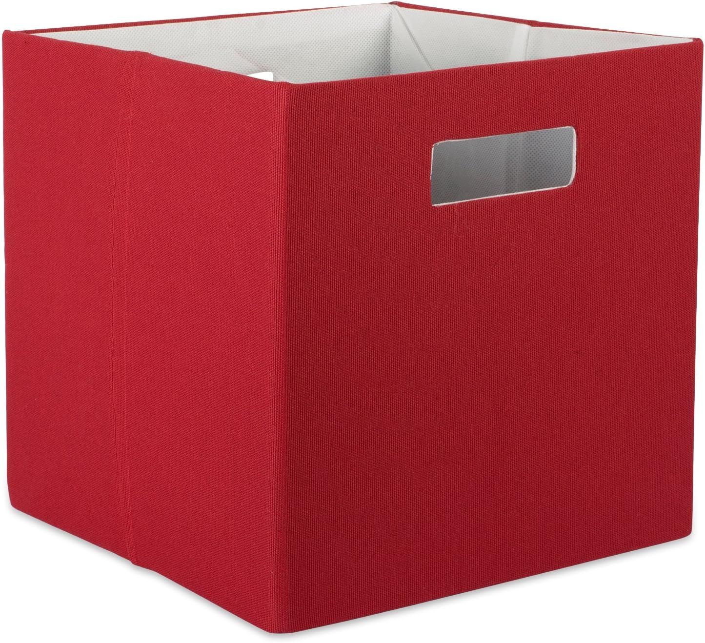 Rust Red Collapsible Polyester Storage Cube, 11x11x11