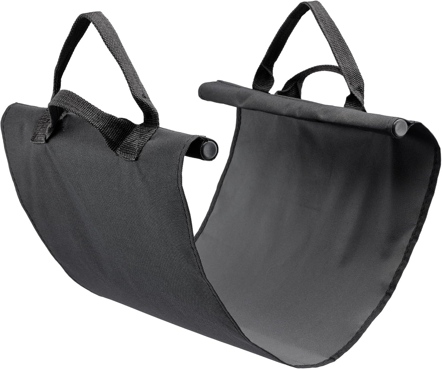 Black Canvas Firewood Log Carrier with Durable Handles