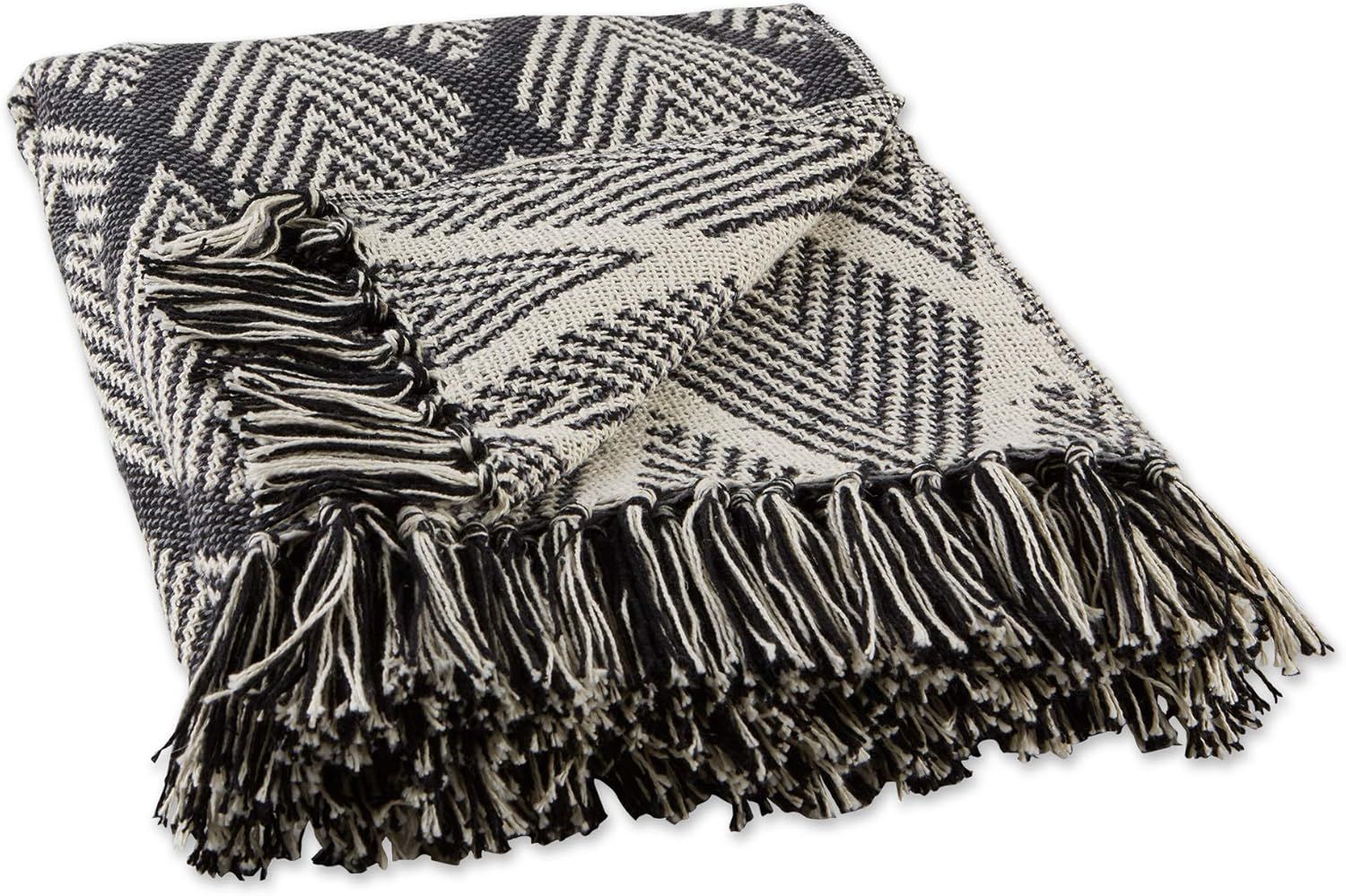 Storm Gray Reversible Cotton Twin Throw Blanket