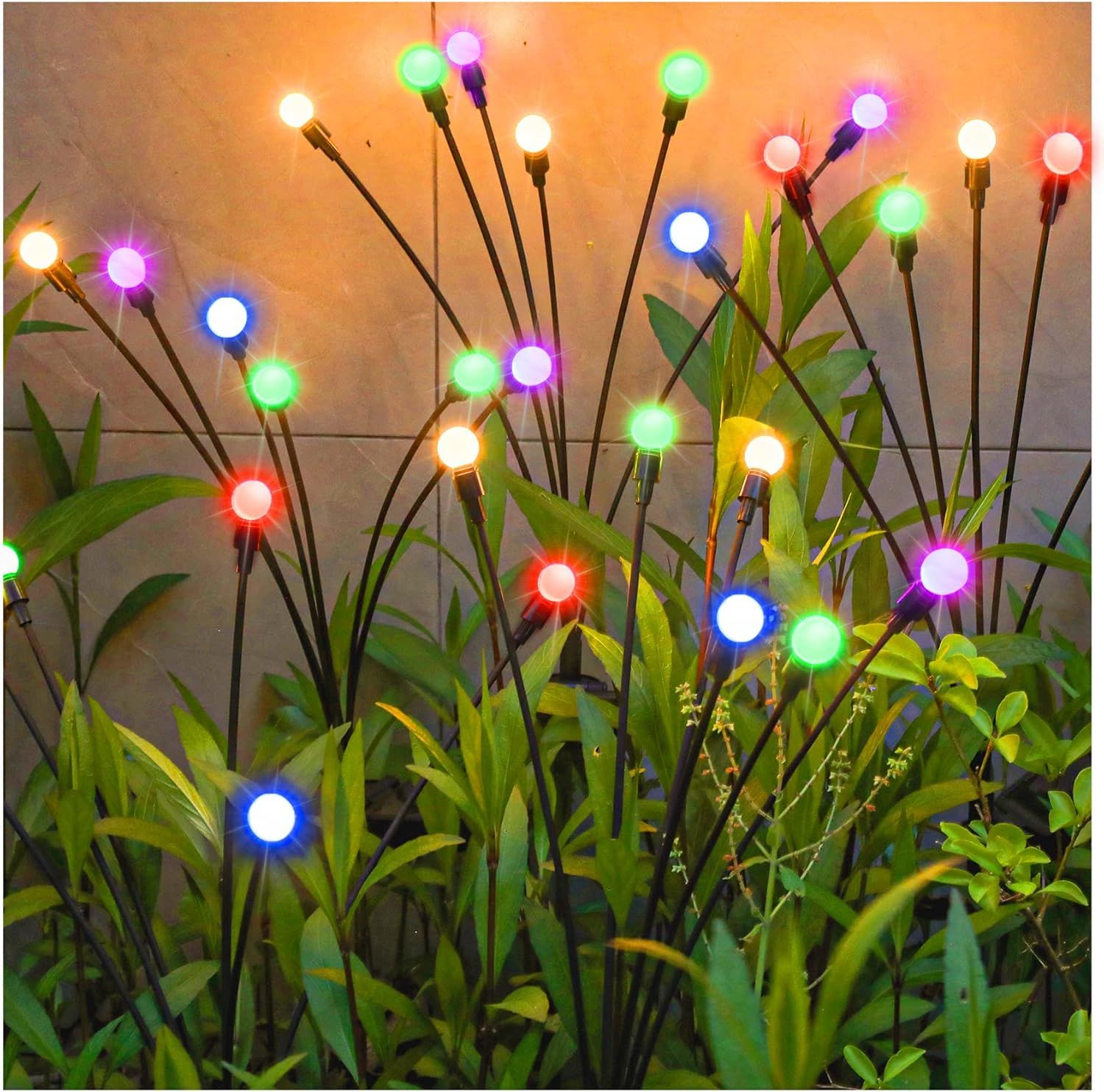 Color Changing Solar Starburst Swaying Garden Lights