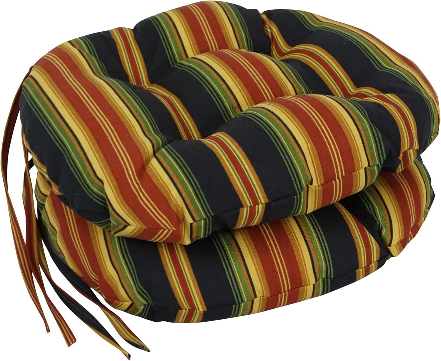 16-inch Multicolor Polyester Tufted Outdoor Chair Cushions