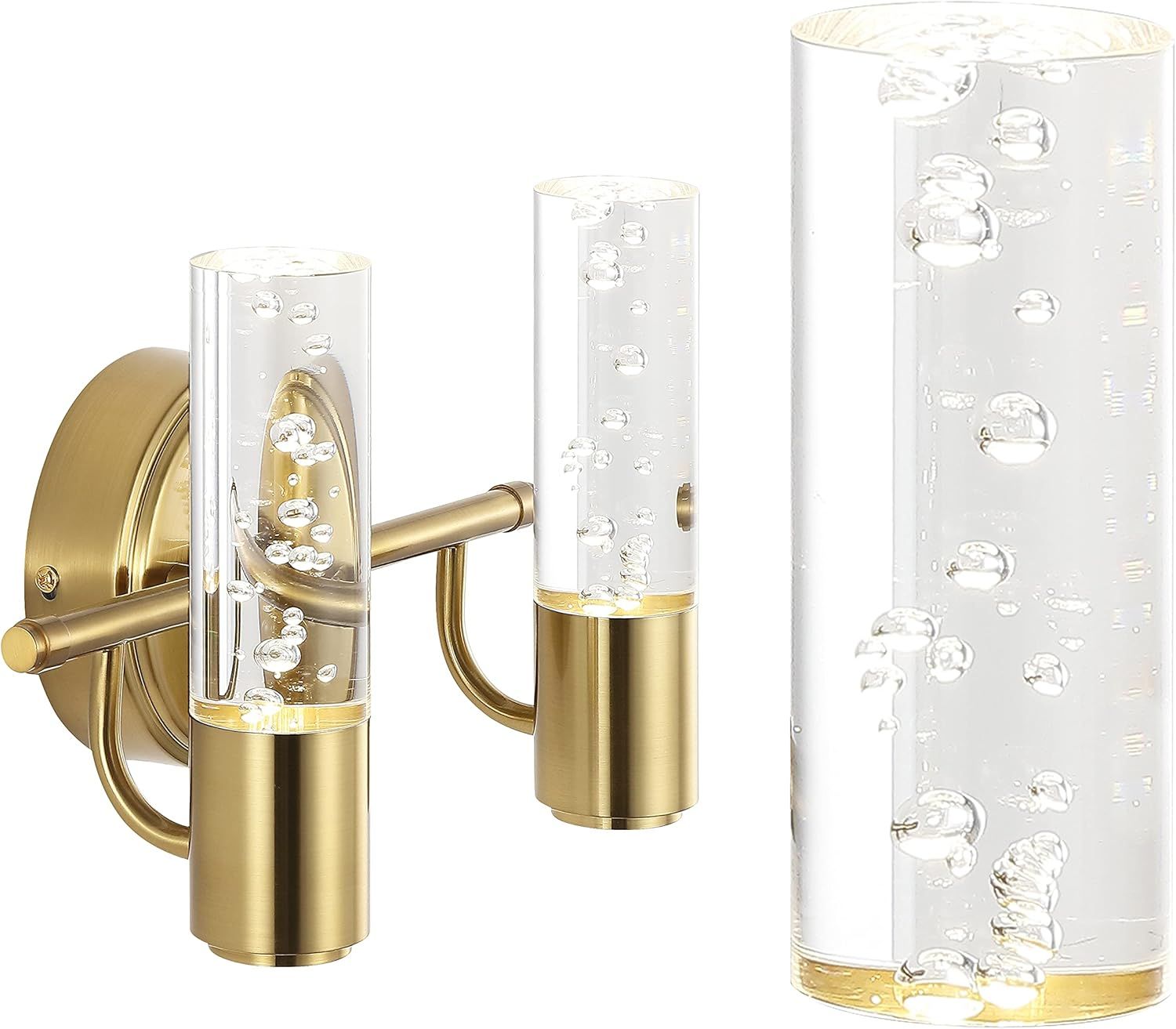 Bolha 10.75" Brass Gold Minimalist LED Vanity Light