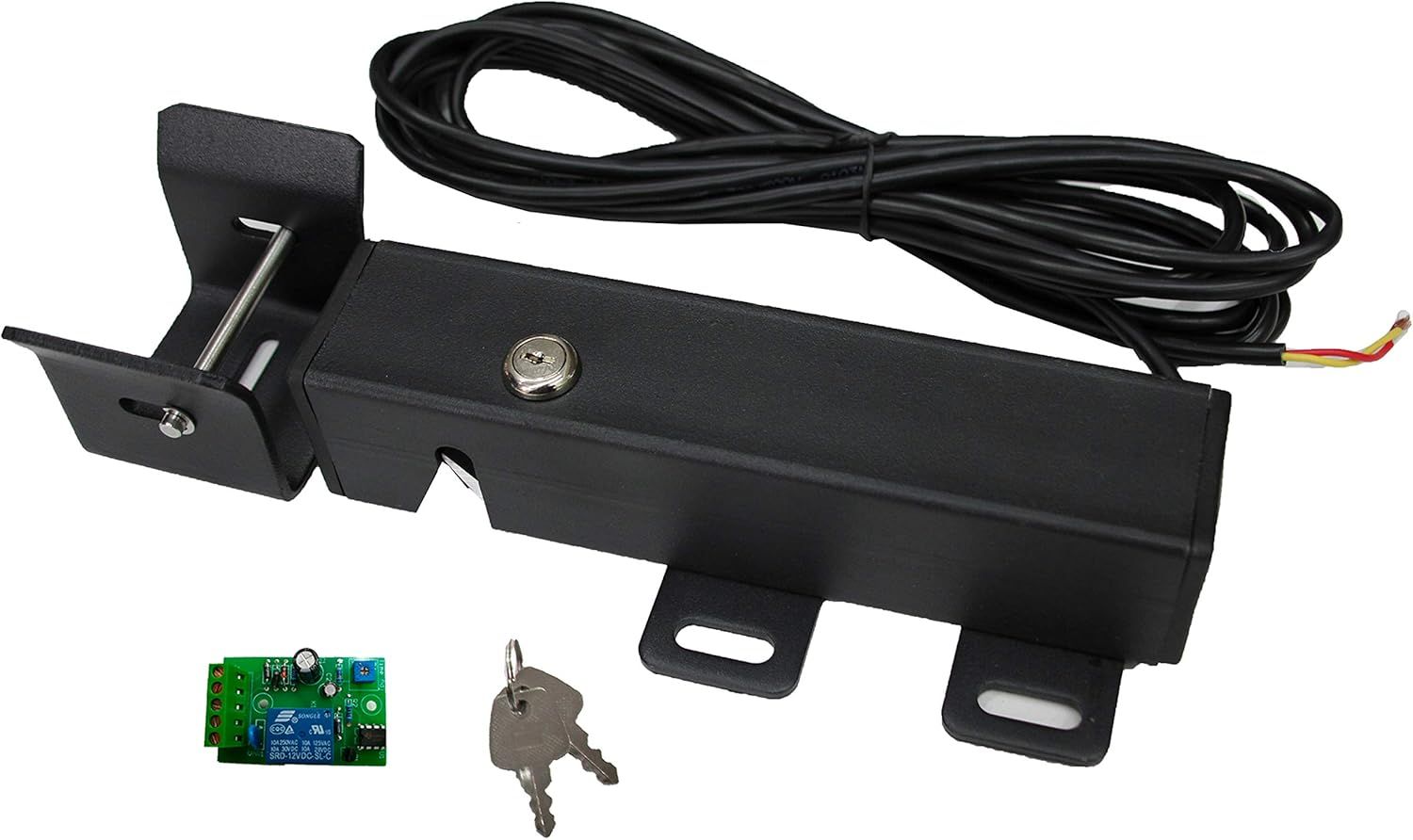 Black Electric Lock for Swing Gate Opener with Keys