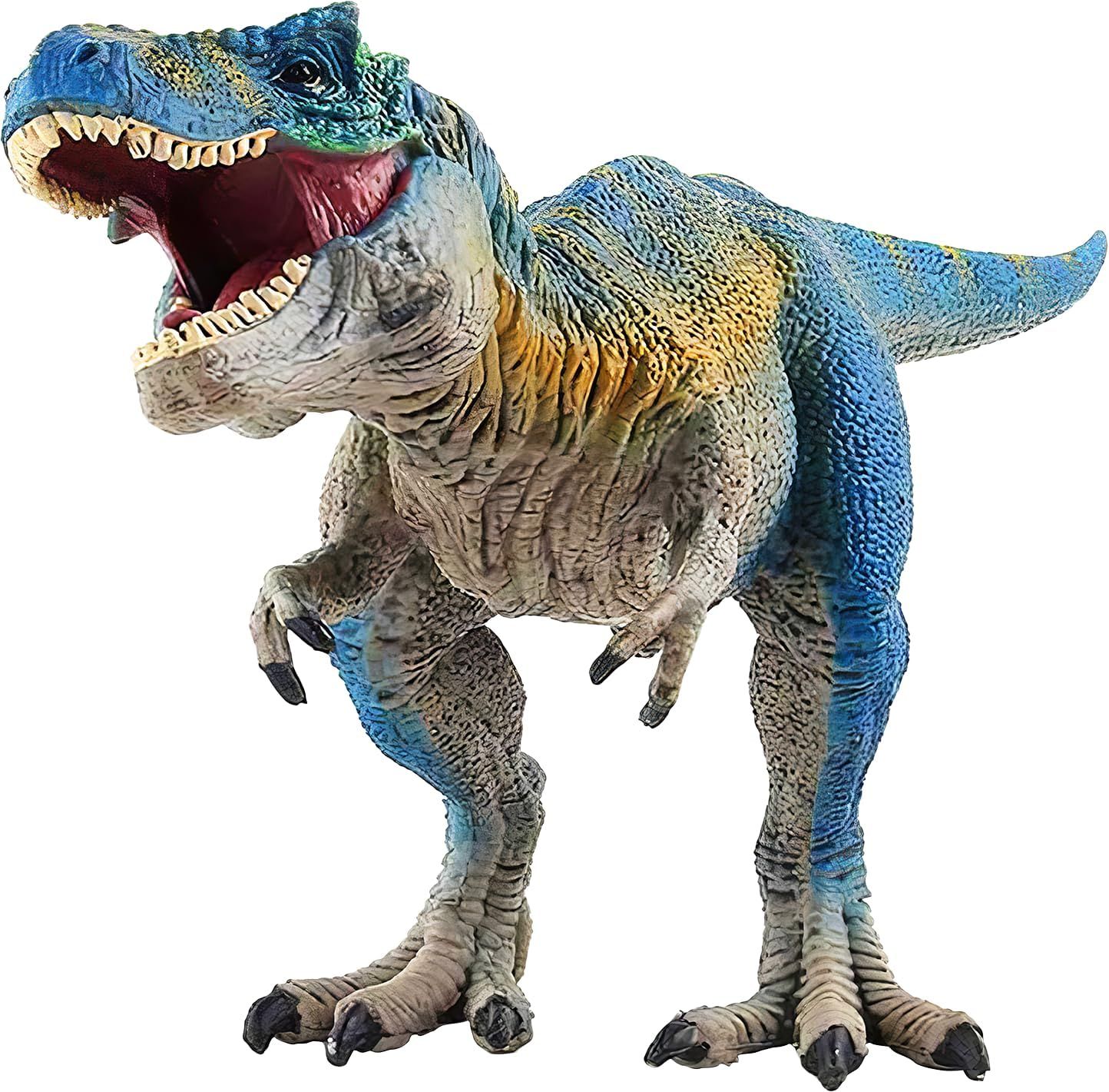 Large Blue and Yellow Realistic Dinosaur Figurine