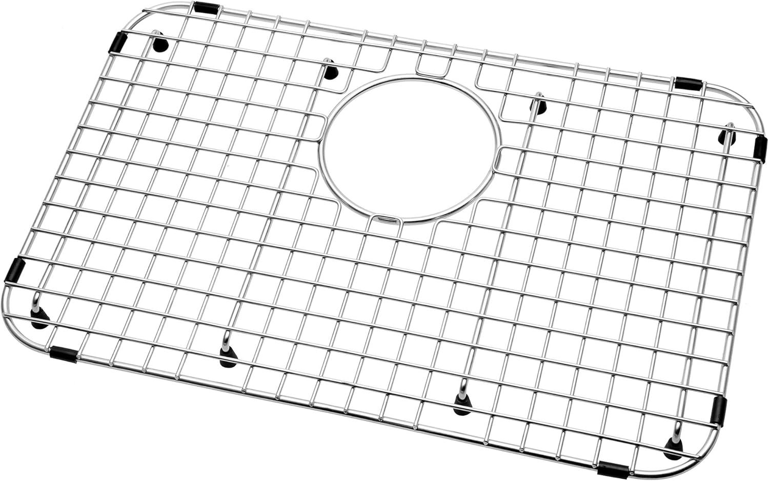 Heavy-Duty Stainless Steel Sink Grid with Rear Drain