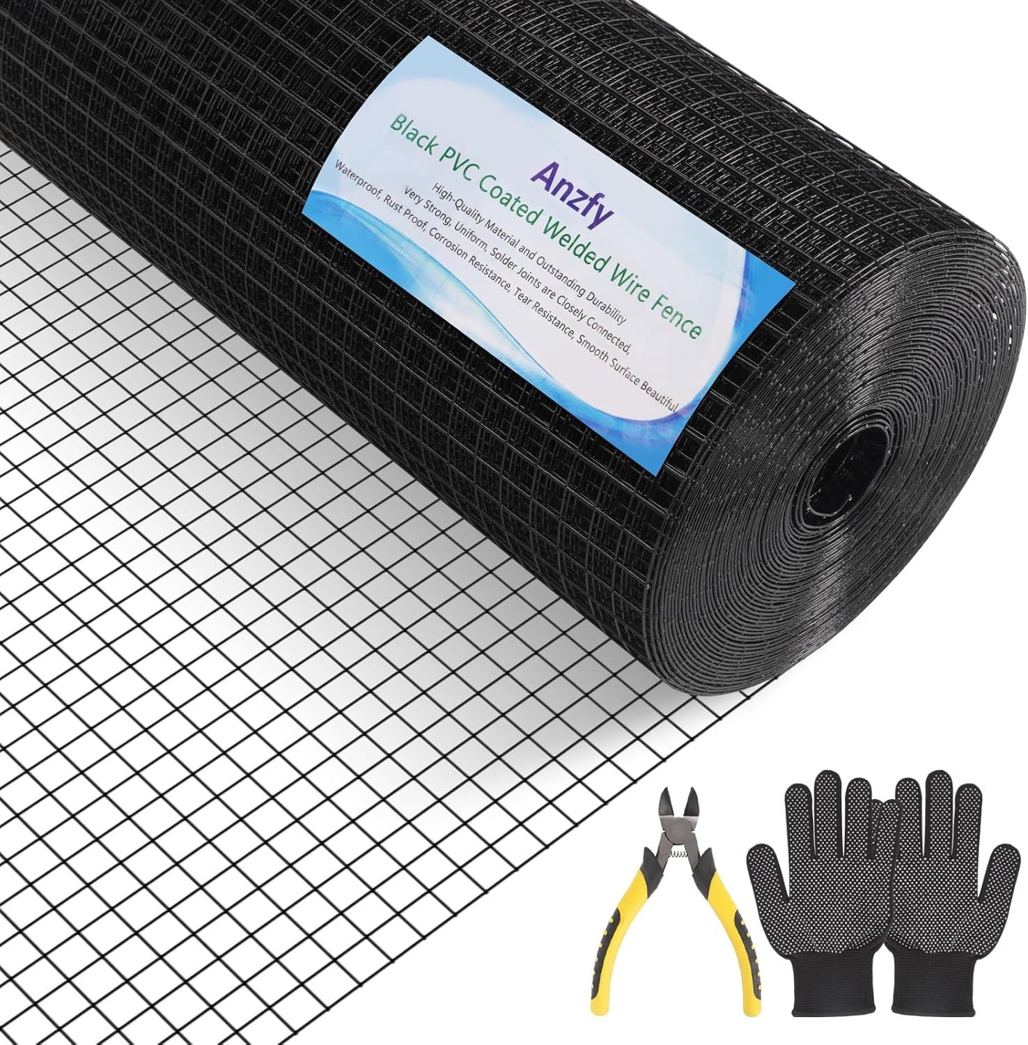 Black Vinyl Coated Metal Chicken Wire Mesh Roll