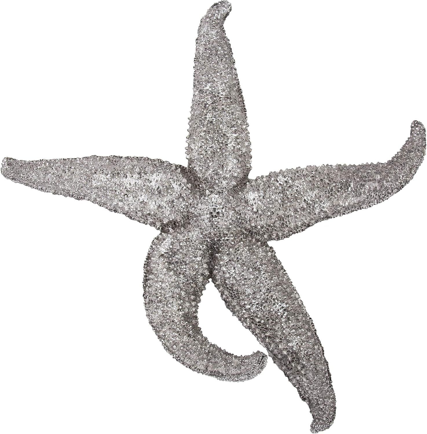 Medium Pewter Resin Starfish Wall Mounted Figurine