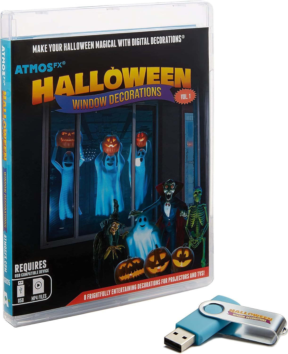 AtmosFX Halloween Digital Decoration USB with 8 Video Effects