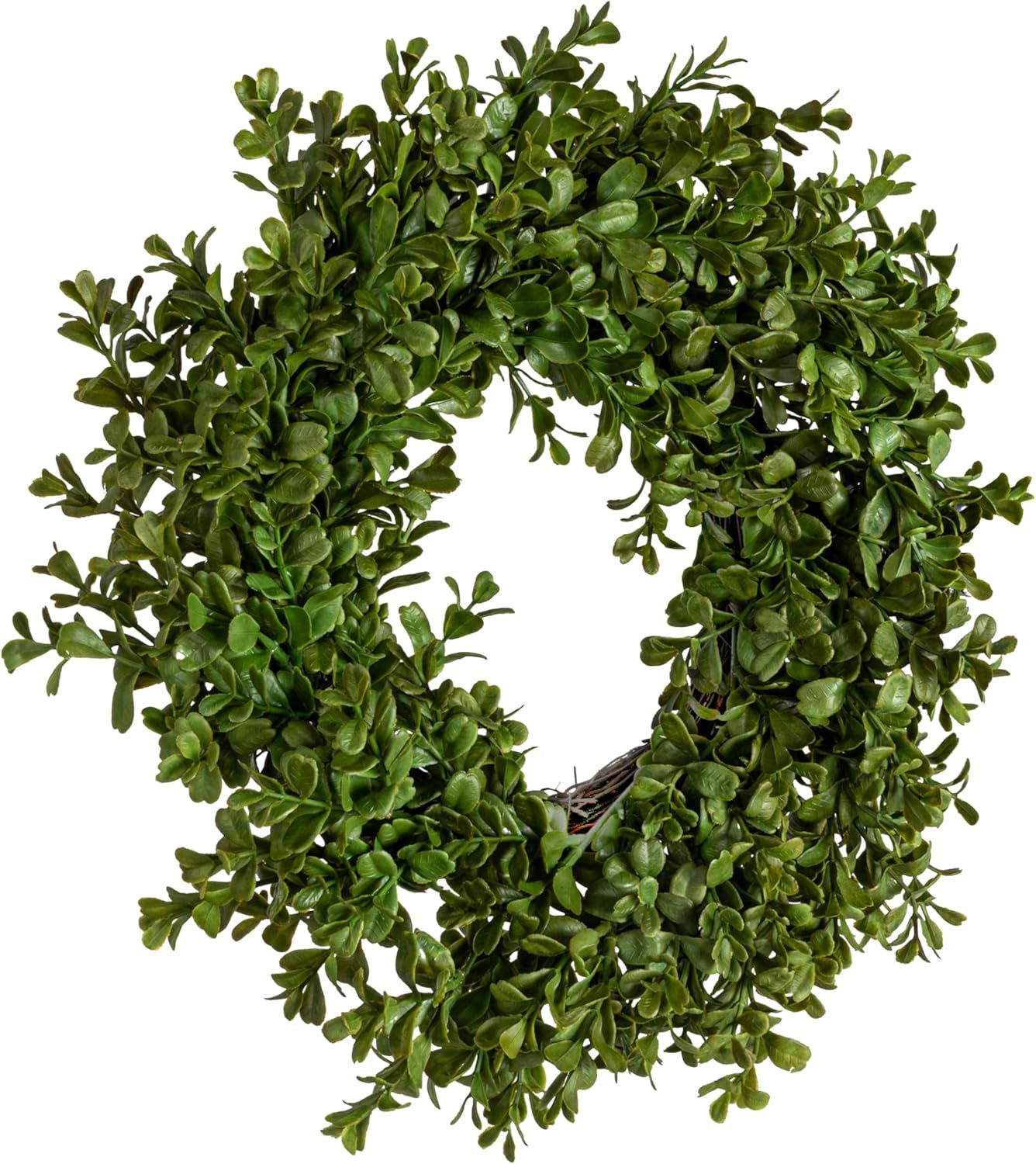 Green Artificial Boxwood 13'' Outdoor Wreath