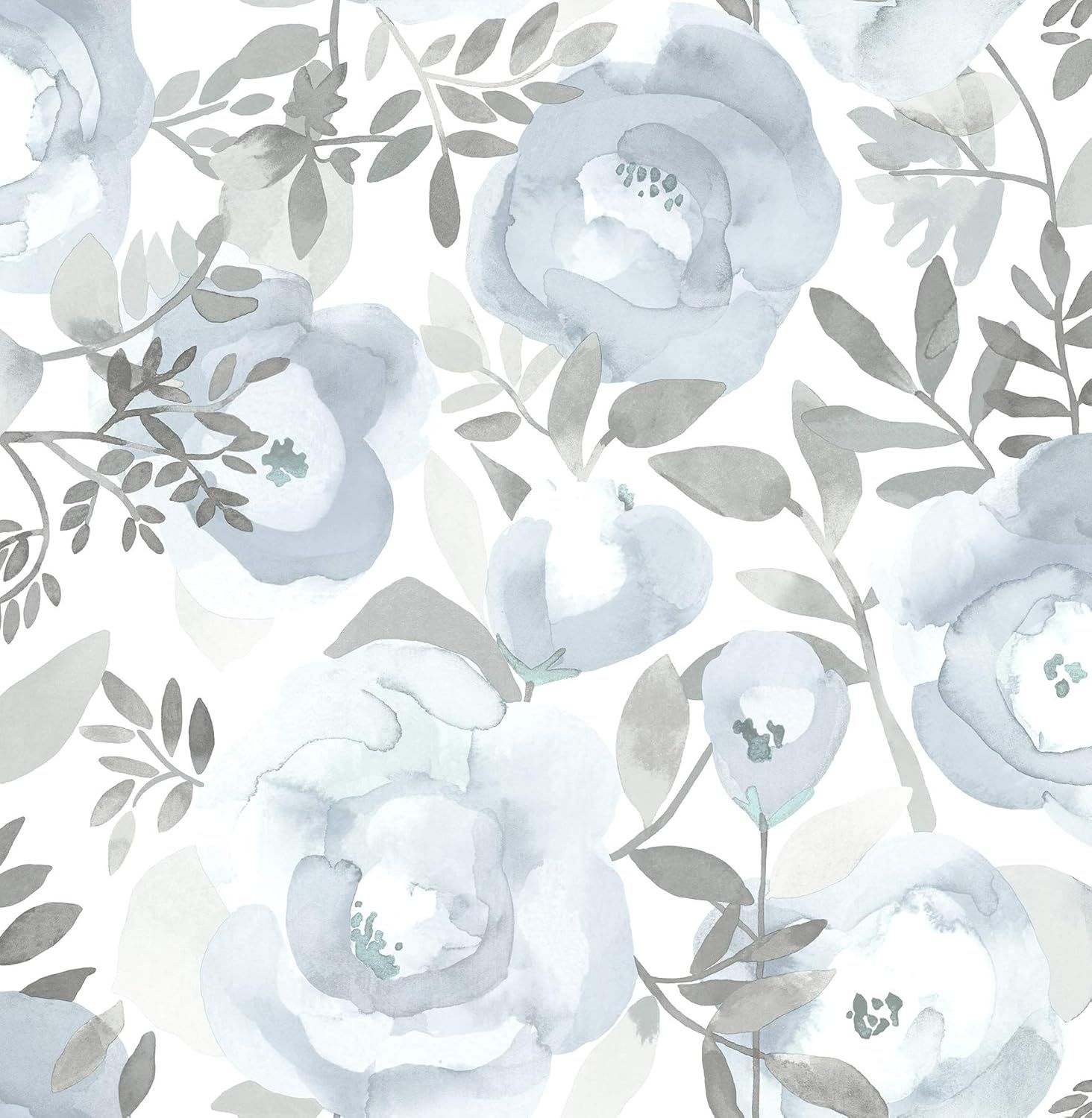 Orla Blue Floral Non-Pasted Washable Wallpaper