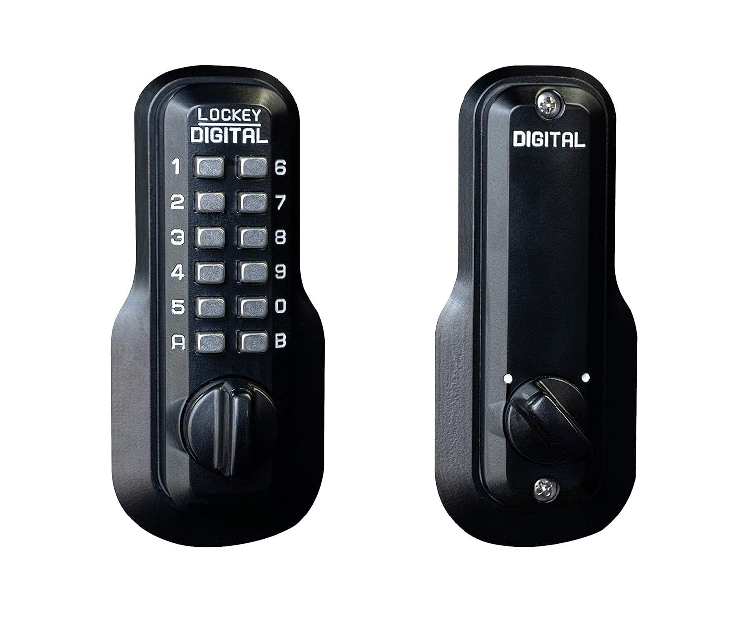 Jet Black Mechanical Keyless Deadbolt for Doors and Gates