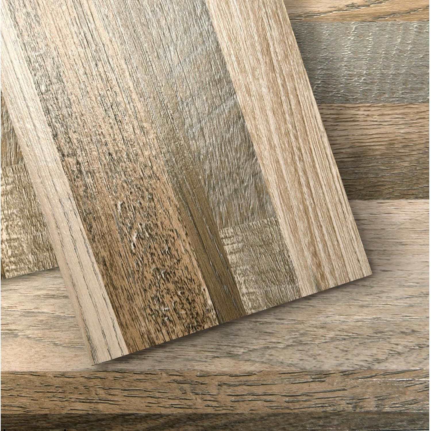 Aged Wood Peel and Stick Vinyl Plank Flooring