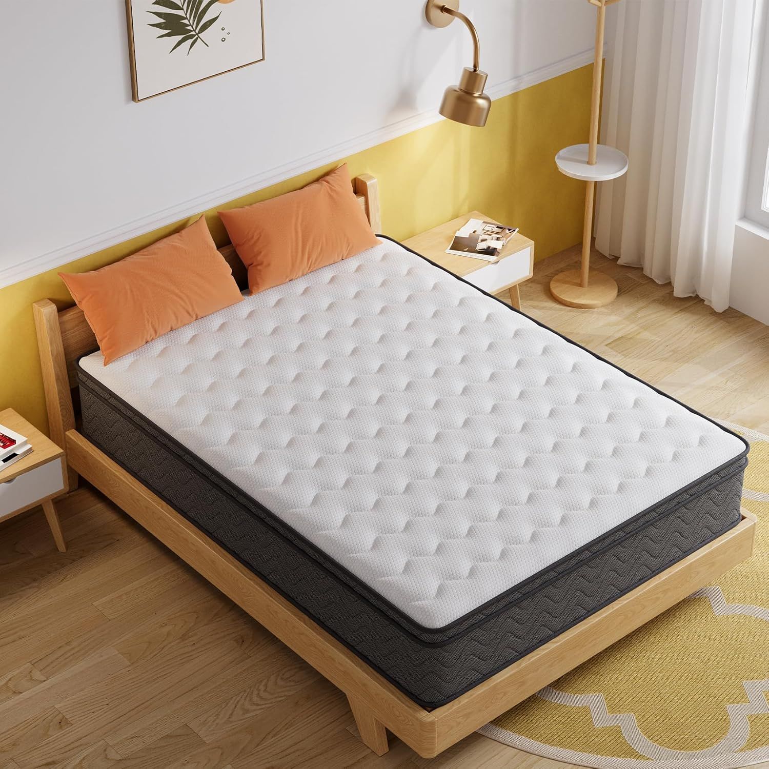 King Eurotop Black Gel Memory Foam Innerspring Mattress