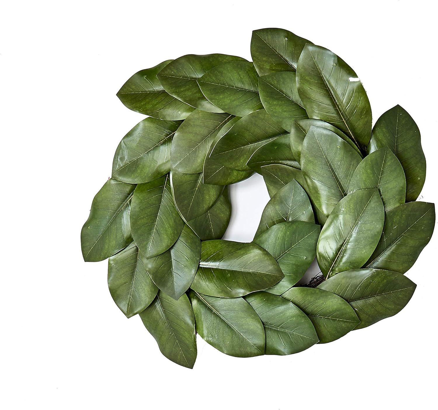 Bright Green 20" Magnolia Leaf Outdoor Wreath