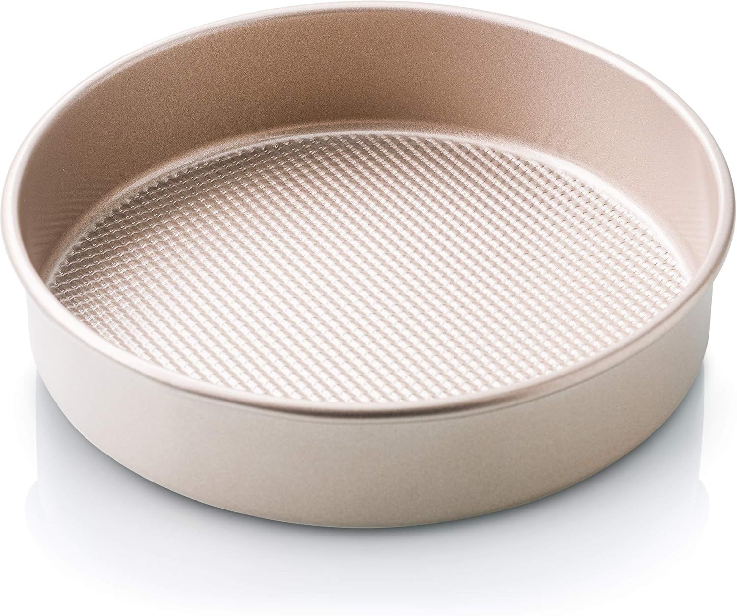 Textured Nonstick Carbon Steel 8 Inch Round Cake Pan