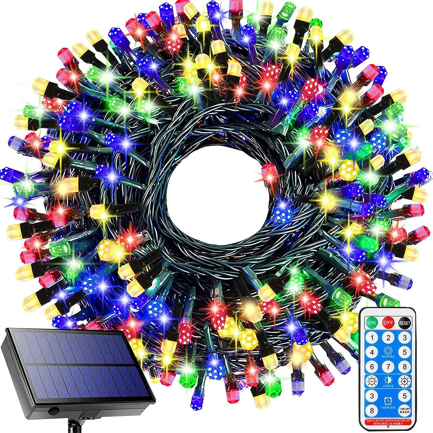 115 Ft Multi-colored LED Solar Christmas Tree Lights