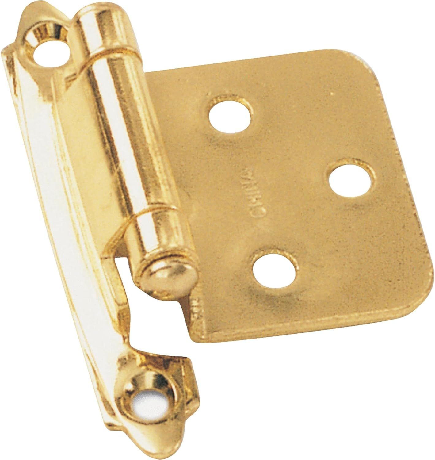 Polished Brass Semi Concealed Flush Cabinet Hinge