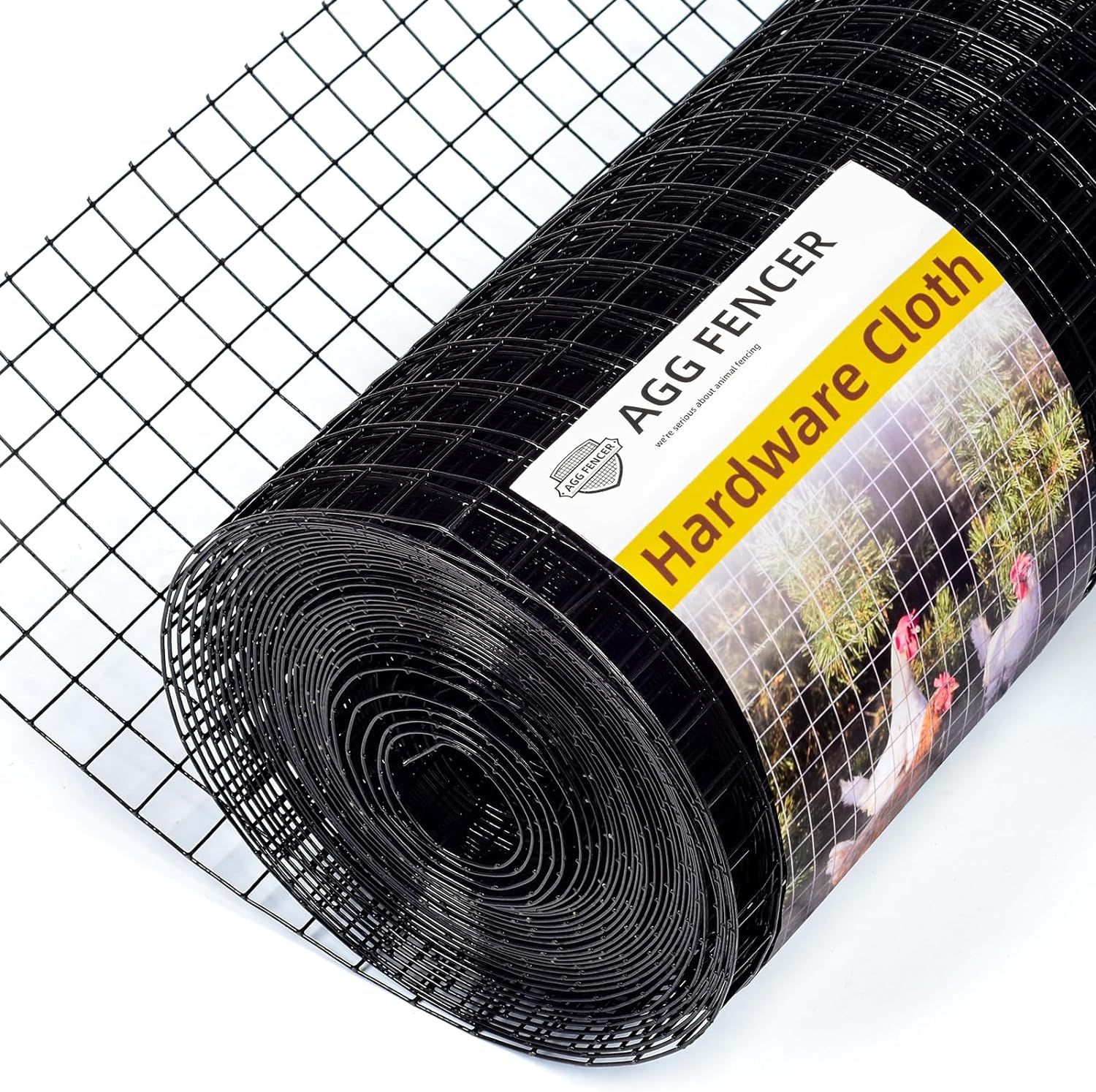 36in x 50ft Black Vinyl Coated Welded Wire Fence