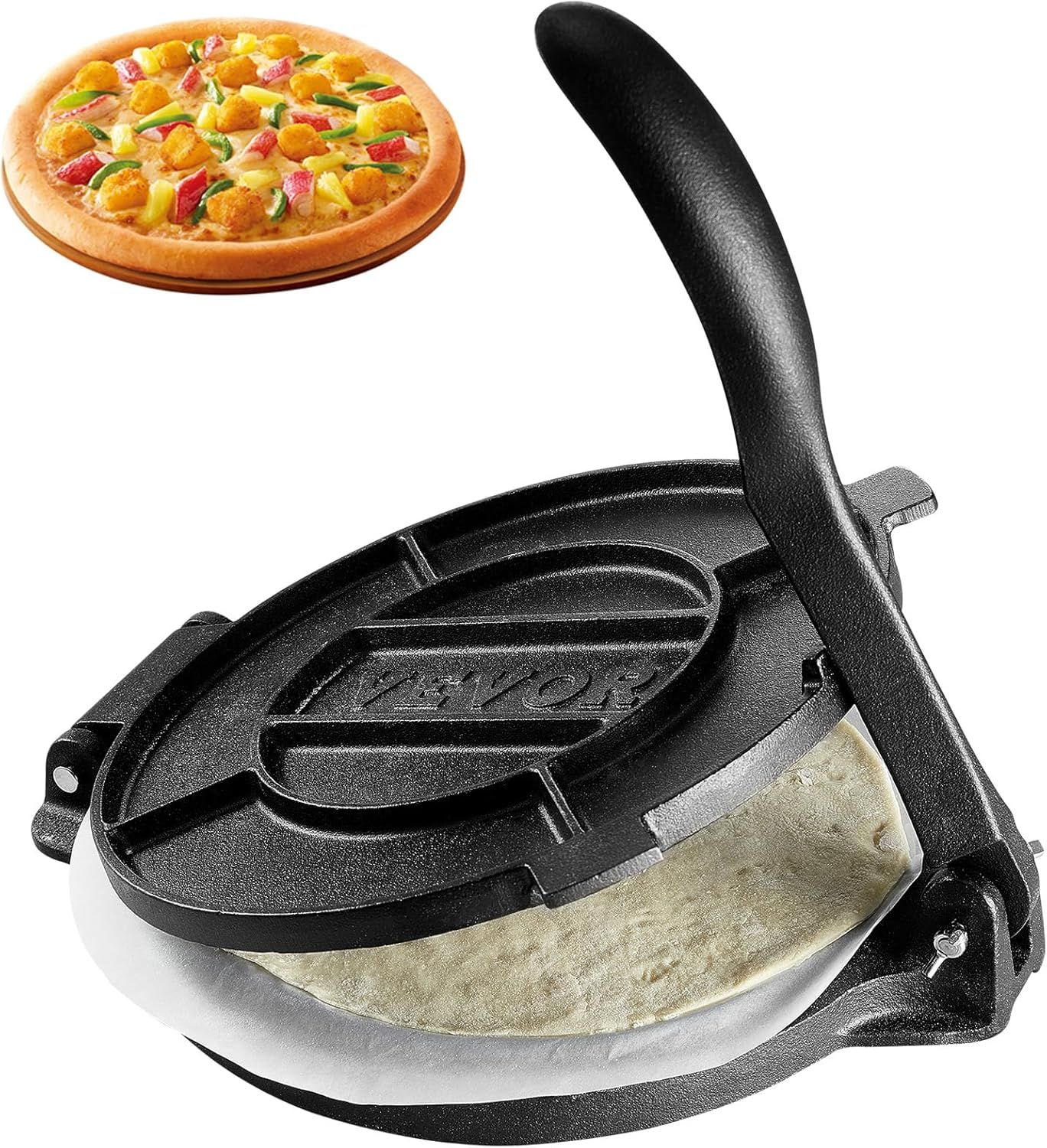 VEVOR 10-Inch Cast Iron Tortilla and Roti Press