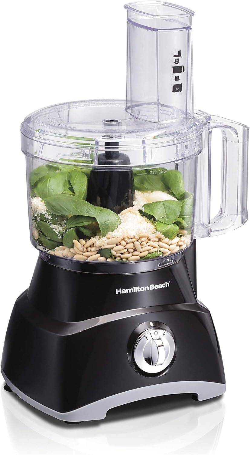 Hamilton Beach 8-Cup Black Food Processor with Stainless Steel Blade