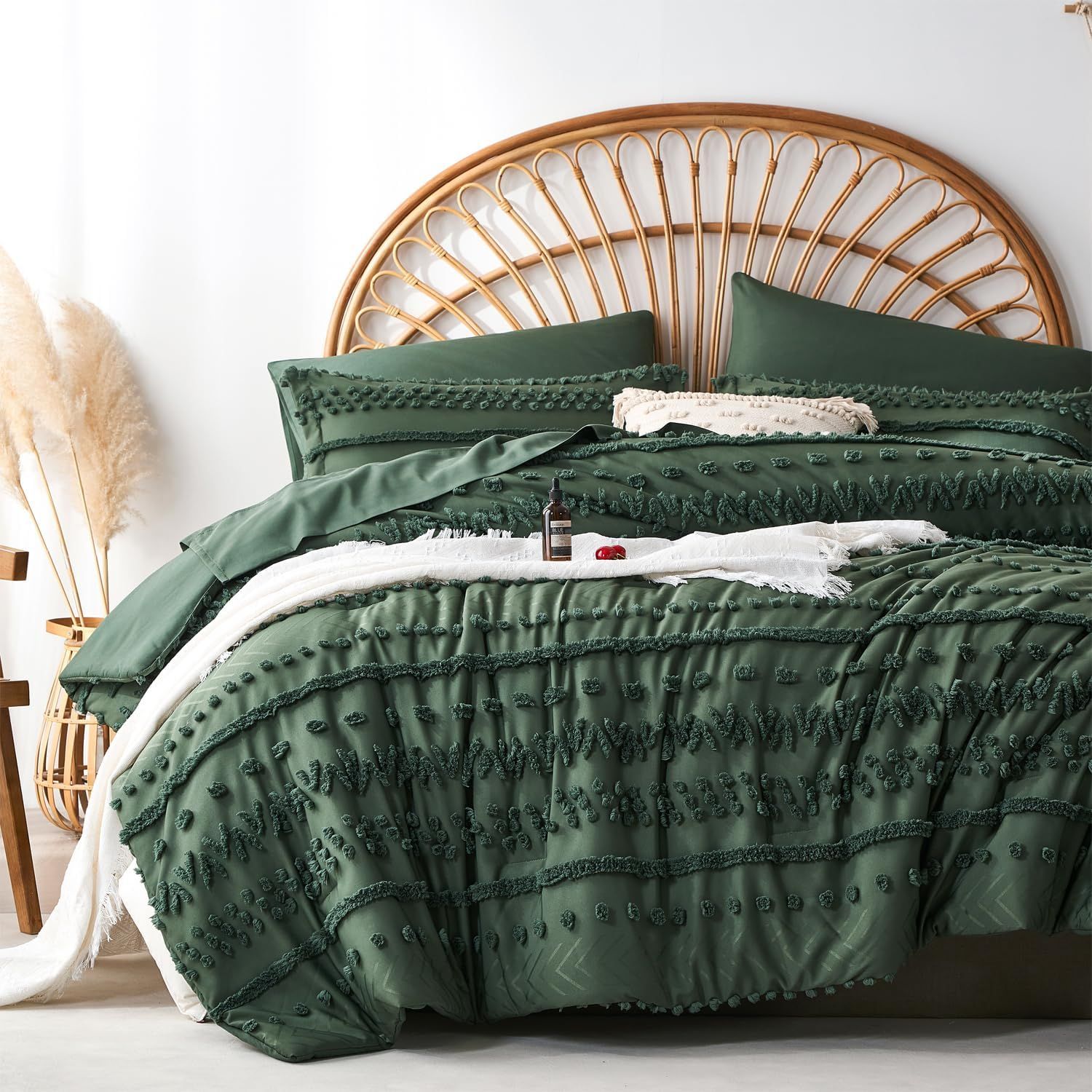 Sage Green Microfiber Queen Bed in a Bag Set