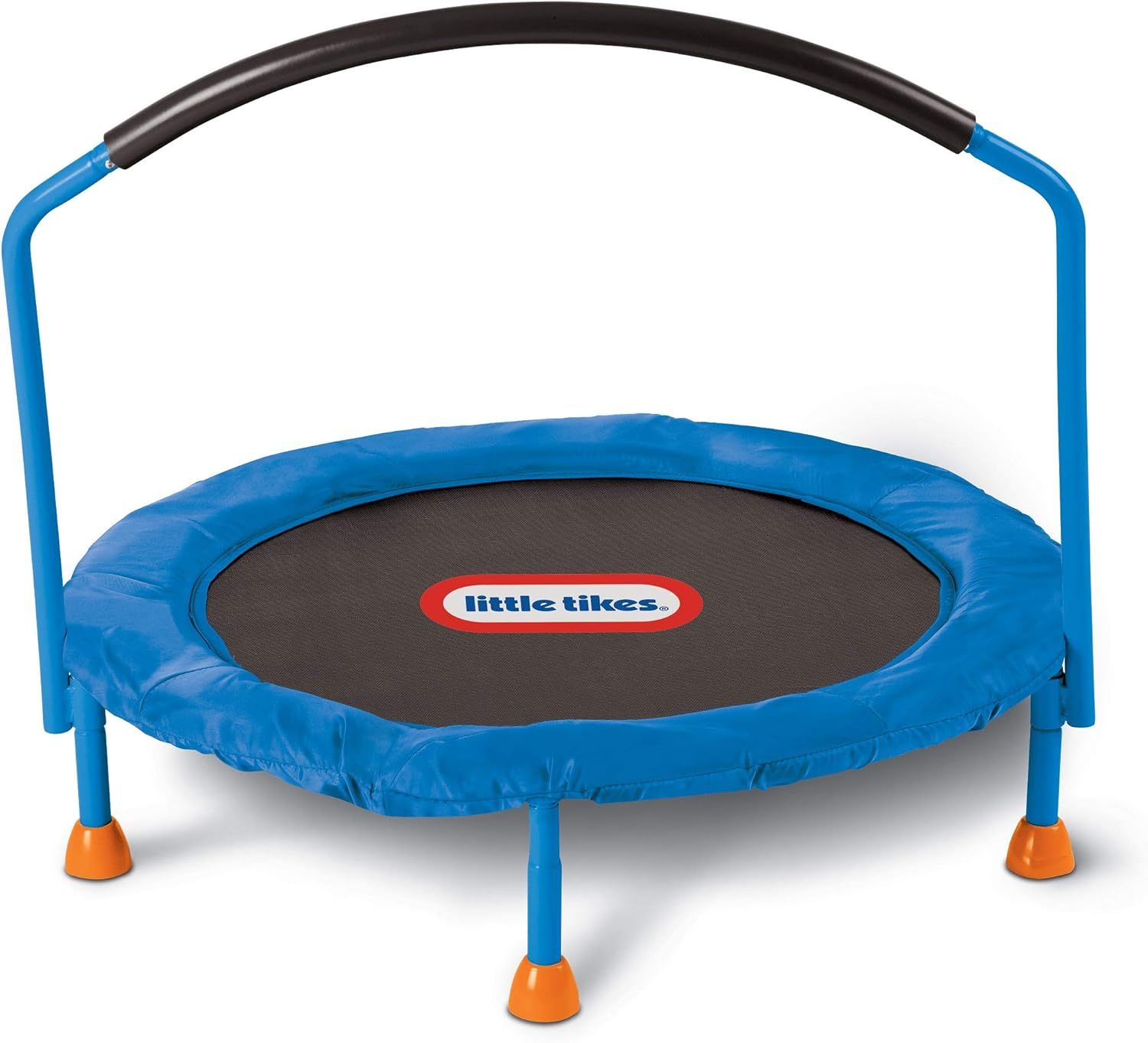 Kids' Blue Round Trampoline with Handlebar