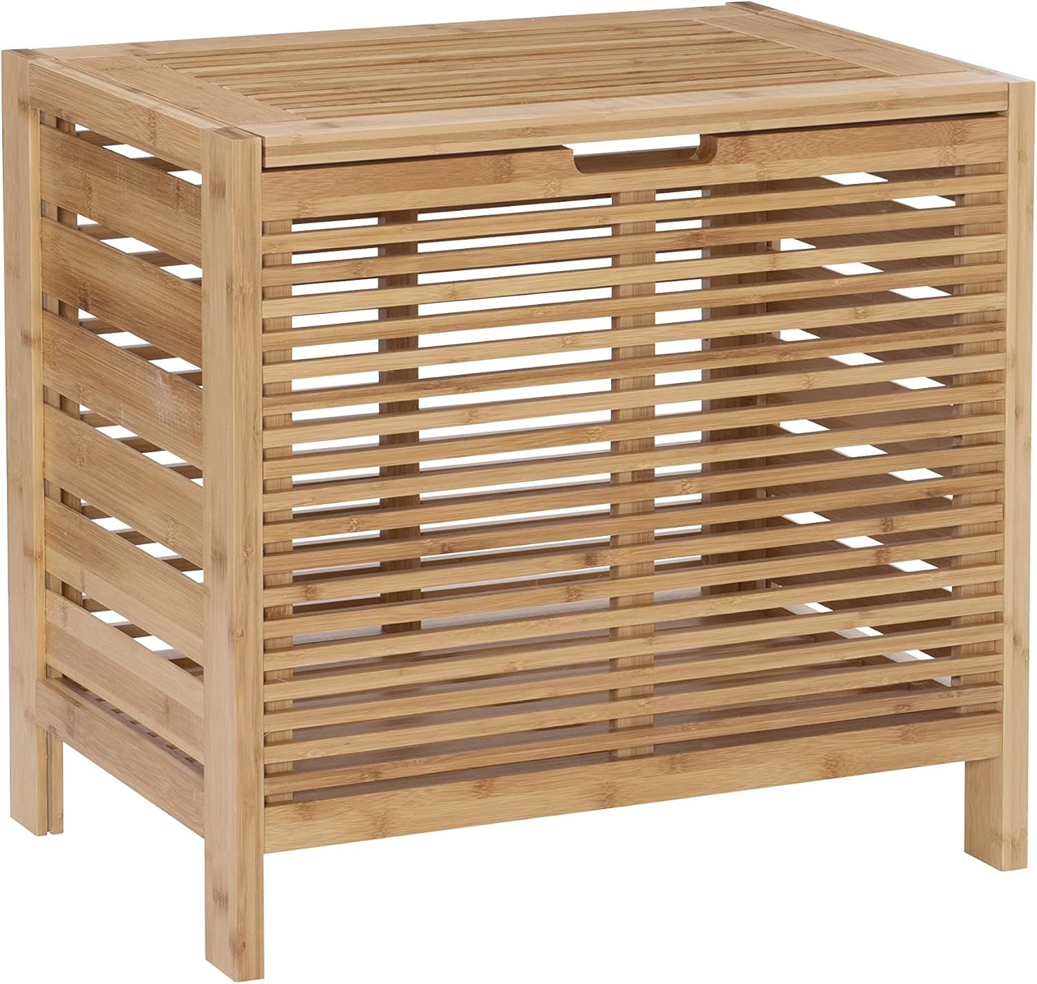 Finn Rectangular Bamboo Bathroom Hamper with Lid