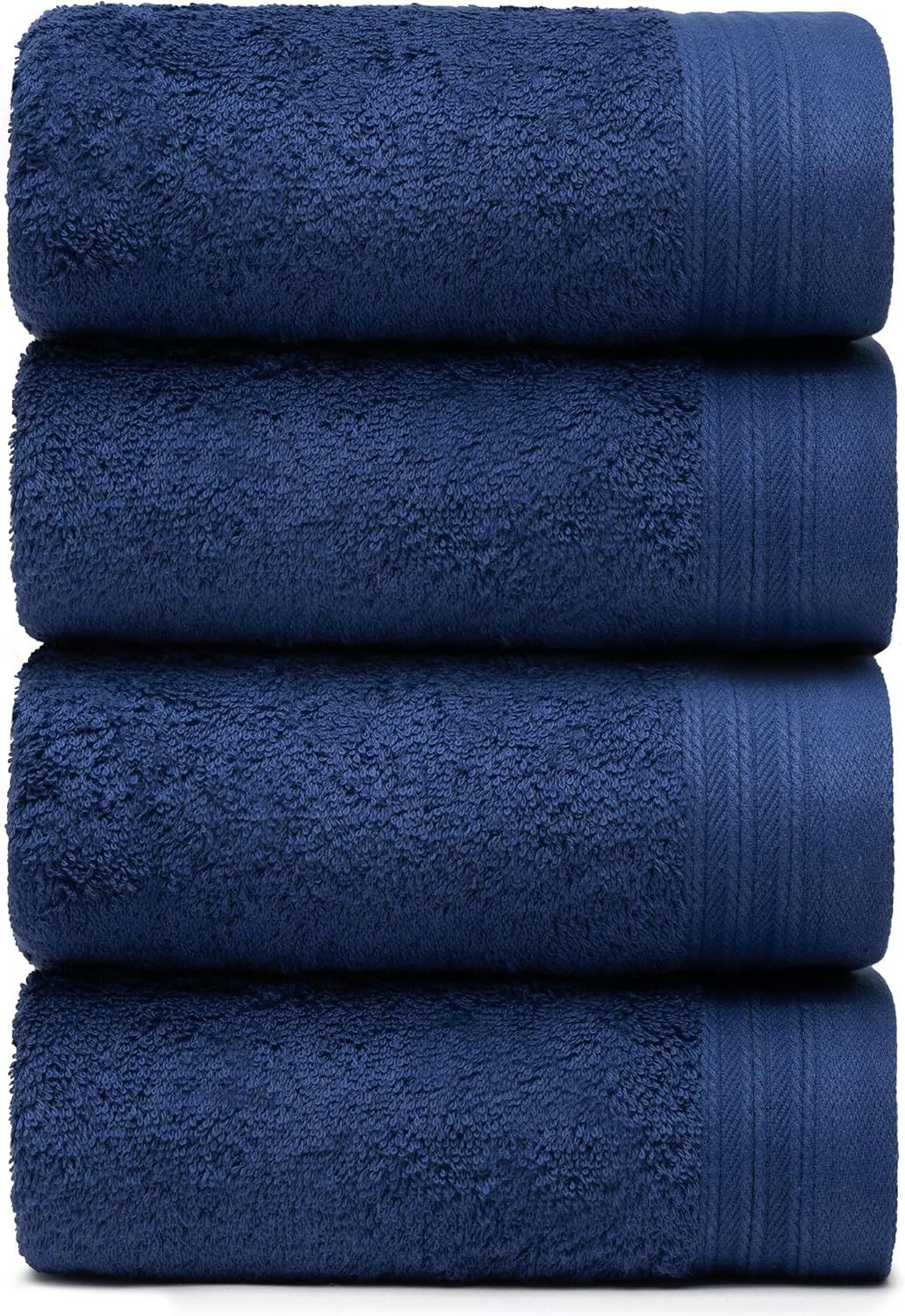 Navy Blue 100% Cotton Hand Towels Set of 4