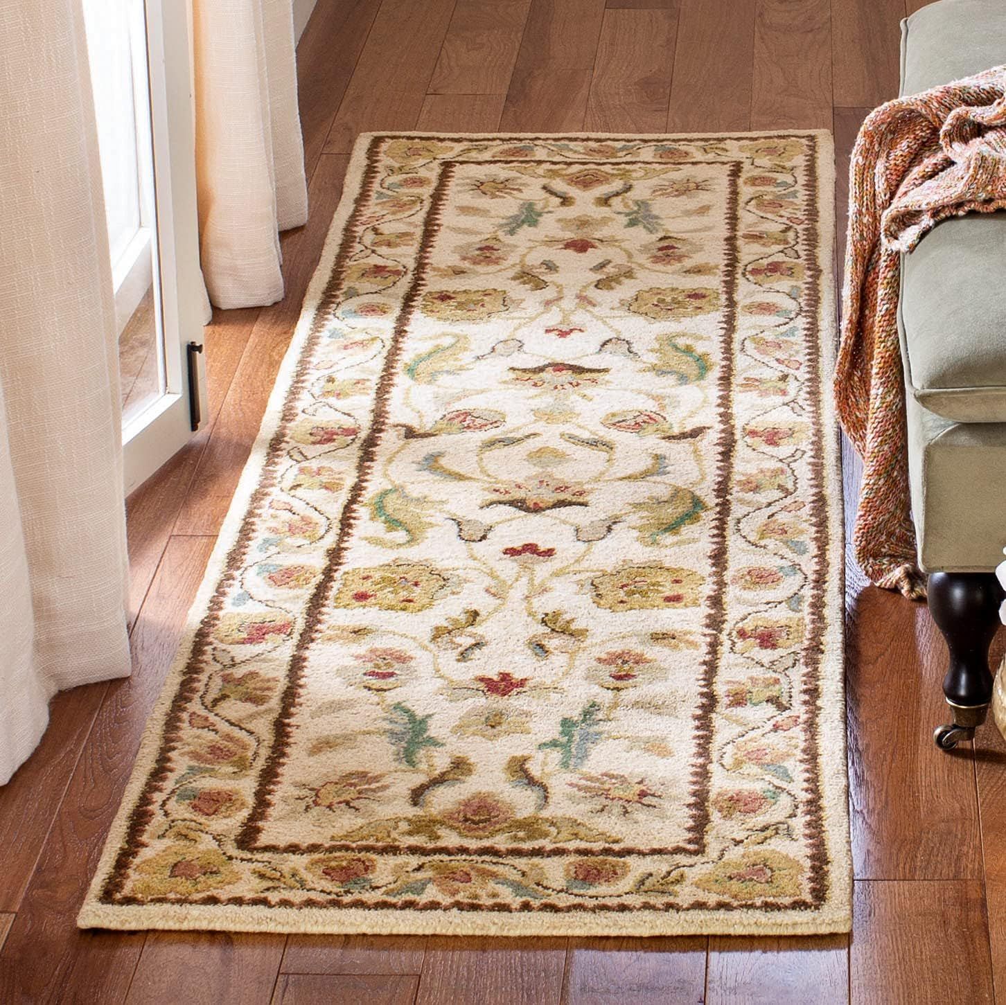 Elegant Ivory Hand-Tufted Wool Runner Rug 2'3" x 8'