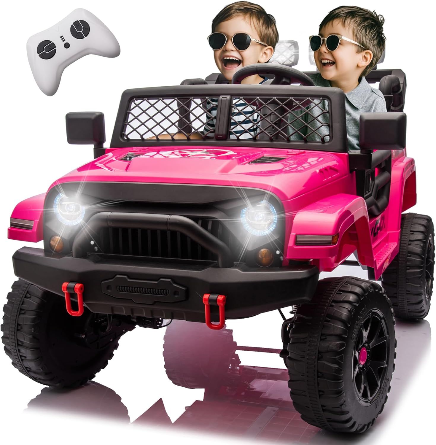 24V Pink 2-Seater Kids Ride-On SUV with Remote Control