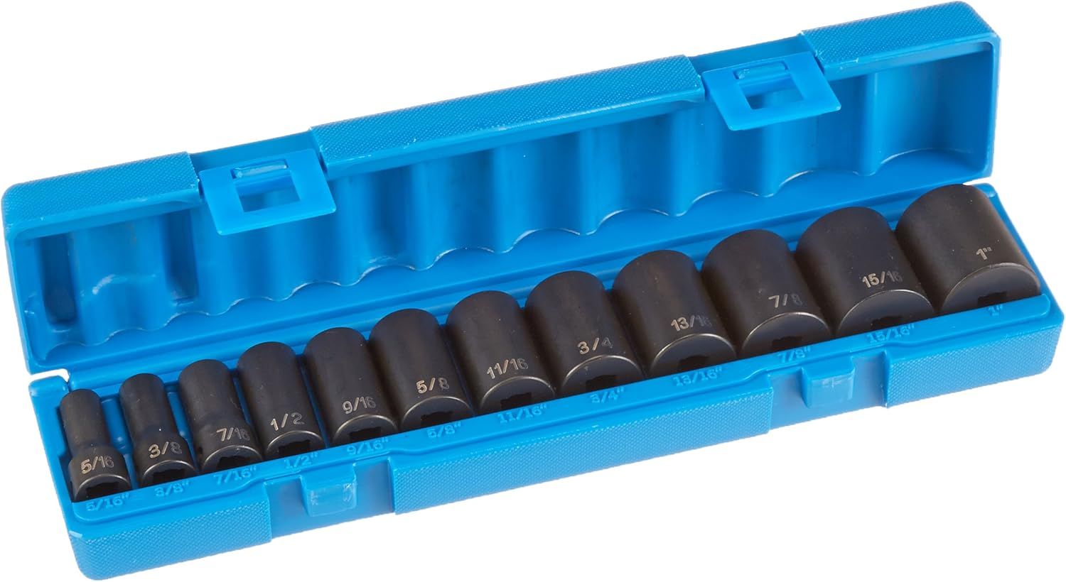 12-Piece Black Chrome-Molybdenum 3/8" Drive Socket Set