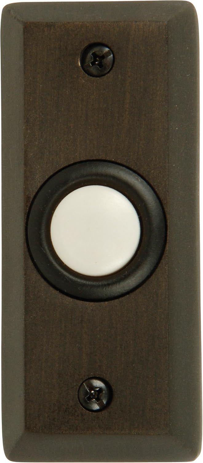 Bronze Rectangular Lighted Doorbell Push Button