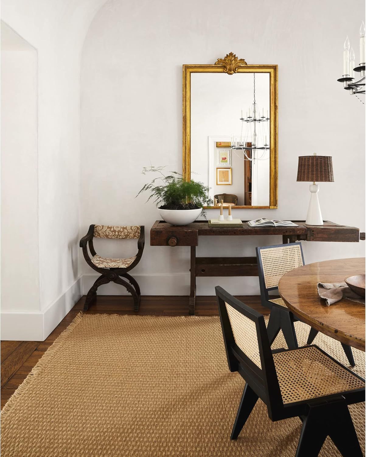 Kimi Light Brown Flat Woven Reversible Area Rug, 7'10" x 10'