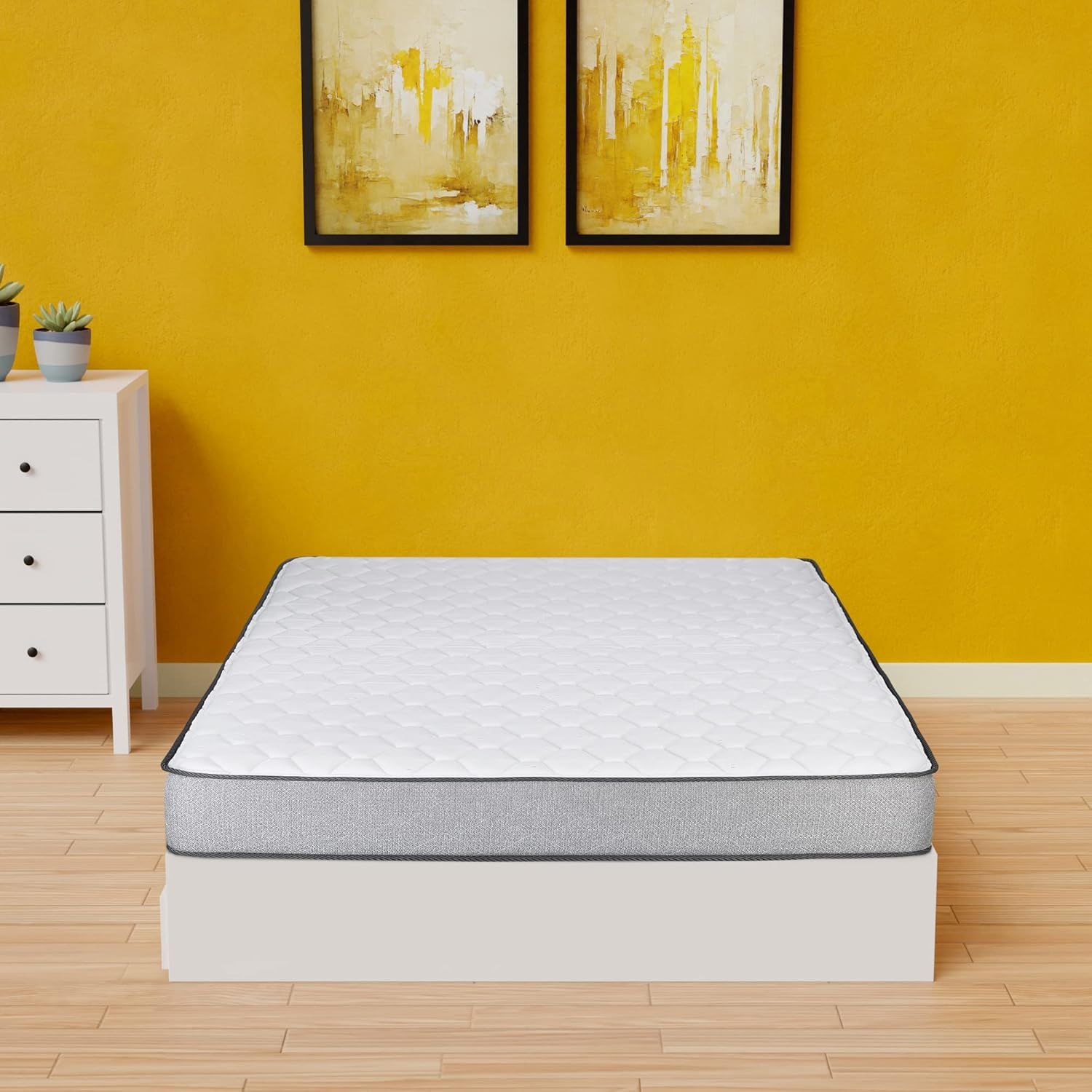 Twin Medium Firm High Density Foam Mattress in Gray