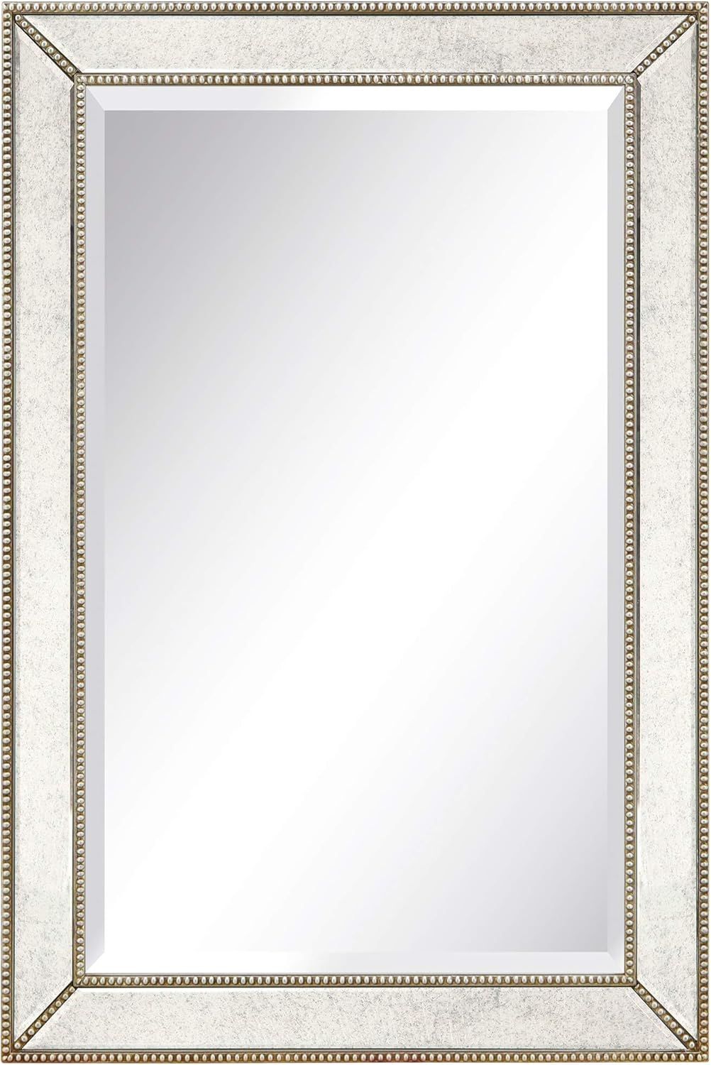 Champagne Bead Embossed Full Length Wall Mirror