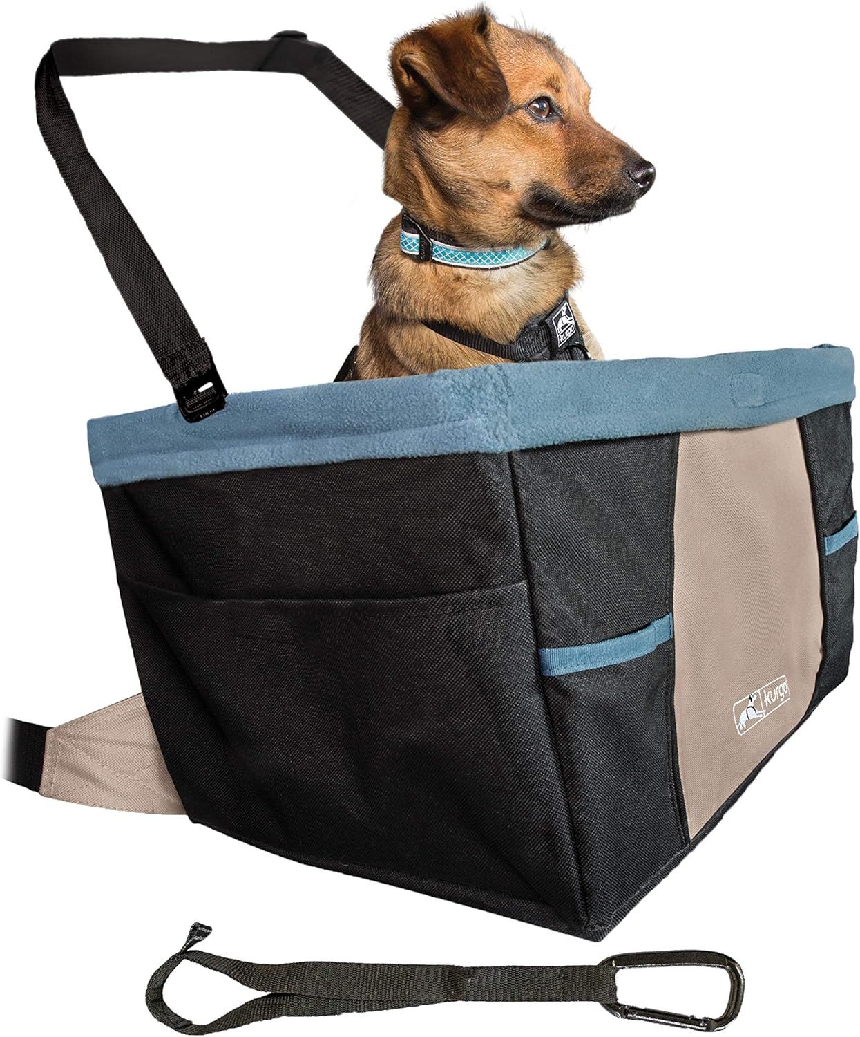 Kurgo Black and Blue Soft Sided Dog Booster Seat