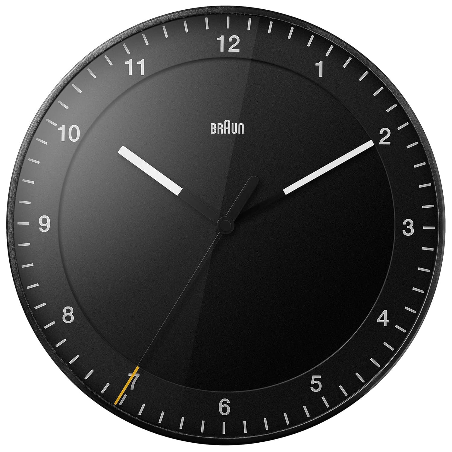 Braun Black 30cm Silent Sweep Analogue Wall Clock