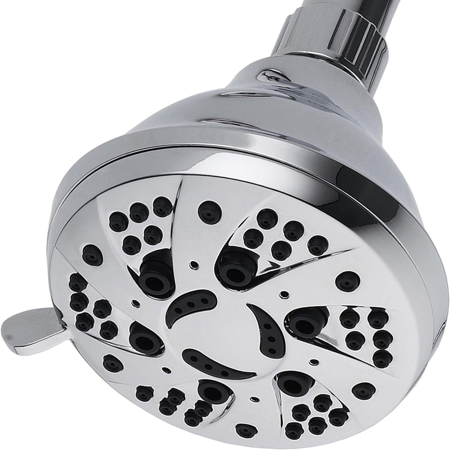 Chrome 6-Setting Wall Mounted Handheld Shower Head